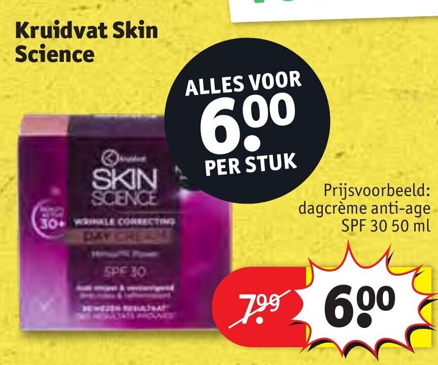 Kruidvat Skin Science aanbieding bij Kruidvat