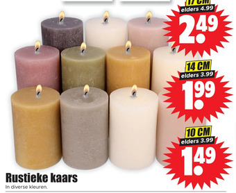 Dirk Rustieke kaars aanbieding