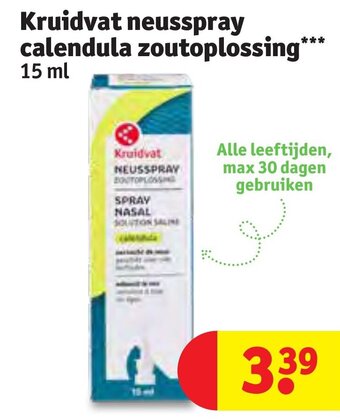 Kruidvat Kruidvat neusspray calendula zoutoplossing  15 ml aanbieding