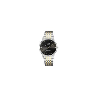 Bol.com Q&q horloge met bicolor stalen band aanbieding