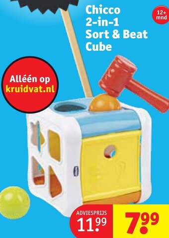 Kruidvat Chicco 2-in-1 Sort & Beat Cube aanbieding