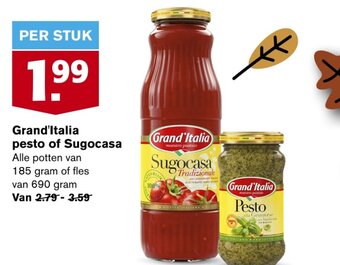 Hoogvliet Grand'Italia pesto of Sugocasa aanbieding