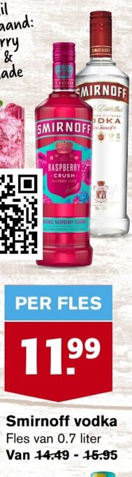 Hoogvliet Smirnoff vodka Fles van 0.7 liter aanbieding