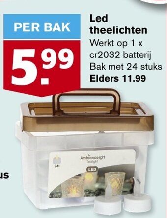 Hoogvliet Led theelichten aanbieding