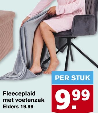 Hoogvliet Fleeceplaid met voetenzak aanbieding