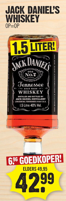 Super Dirck 3 Jack daniel's whiskey aanbieding