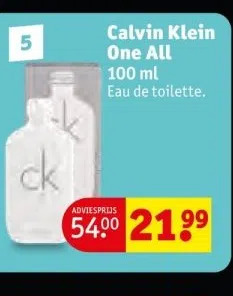 Kruidvat Calvin klein one all aanbieding