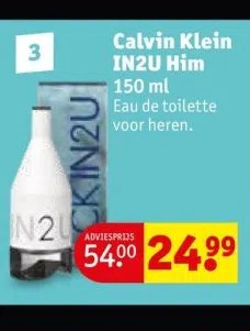 Kruidvat Calvin klein in2u hin 150 ml eau de toilette aanbieding