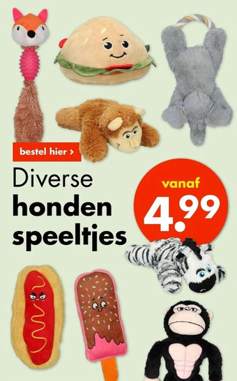 Wibra honden speeltjes aanbieding