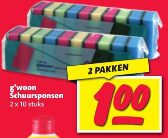 Nettorama g'woon Schuursponsen 2 x 10 stuks 2 PAKKEN aanbieding