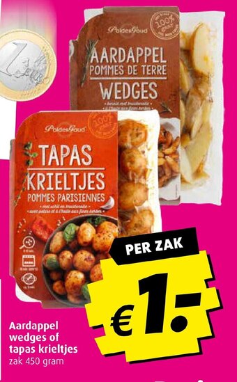 Boni Aardappel wedges of tapas krieltjes 450 gram aanbieding