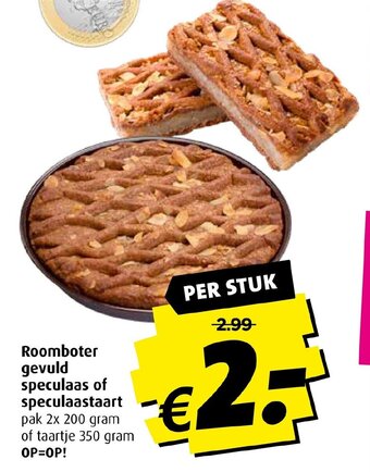 Boni Roomboter gevuld speculaas of speculaastaart aanbieding