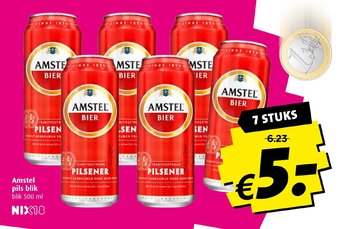 Boni Amstel pils blik 500 ml 7 struks aanbieding