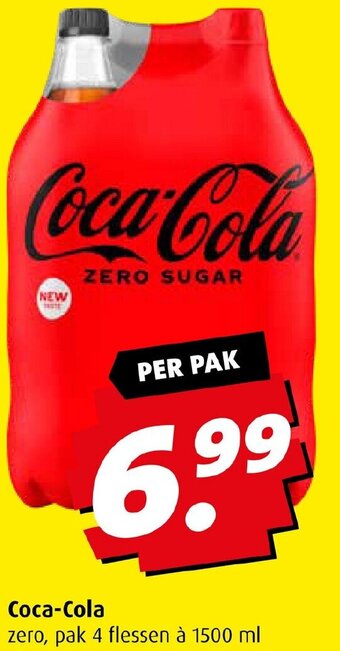 Boni Coca-Cola zero 4 flessen 1500 ml aanbieding