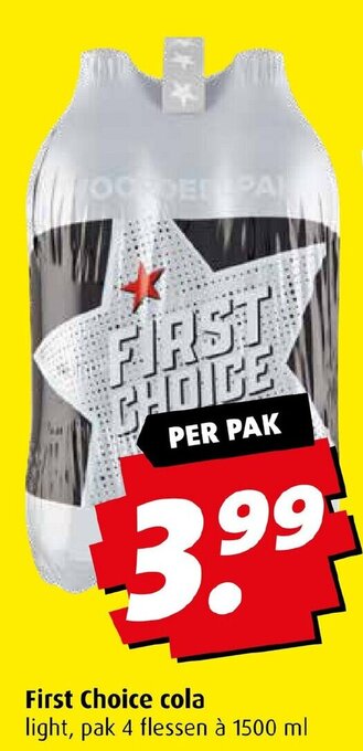 Boni First Choice cola 4 flessen 1500 ml aanbieding