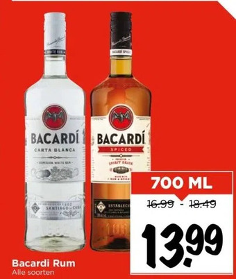 Vomar Bacardi rum aanbieding