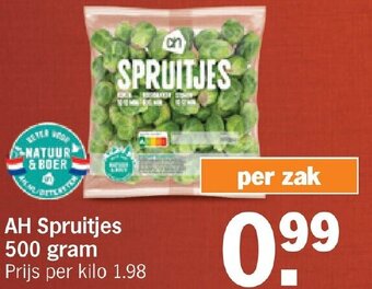Albert Heijn AH Spruitjes 500 gram aanbieding