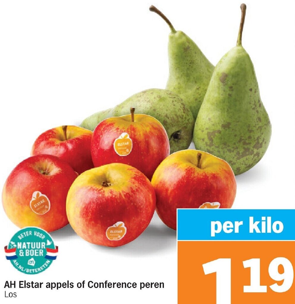 Albert Heijn AH Elstar appels of Conference peren aanbieding