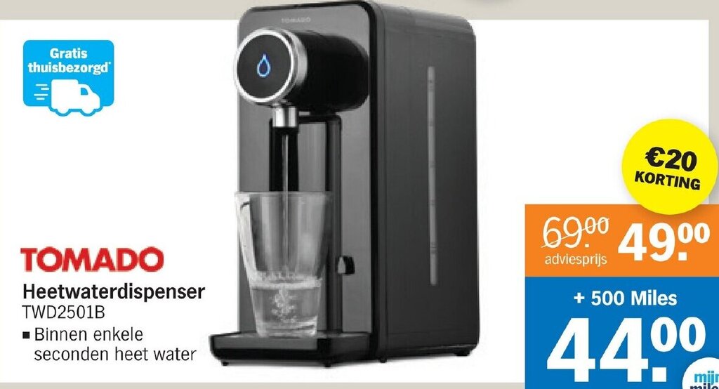 Albert Heijn TOMADO Heetwaterdispenser aanbieding