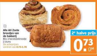 Albert Heijn Alle AH Zoete broodjes van de bakkerij aanbieding