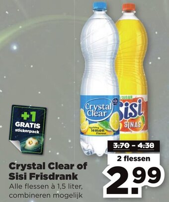 Hoogvliet Crystal Clear of Sisi Frisdrank  1.5 liter aanbieding