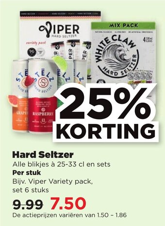 Hoogvliet Hard Seltzer aanbieding