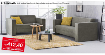 Woonsquare 3+2 zits sevilla aanbieding