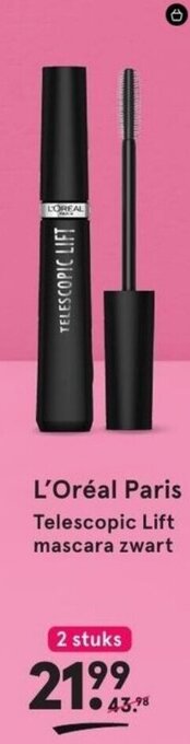 Etos L'Oréal Paris Telescopic Lift mascara zwart aanbieding