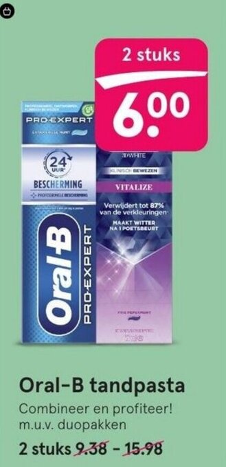 Etos Oral-B tandpasta aanbieding