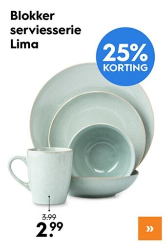 Blokker Blokker serviesserie Lima aanbieding