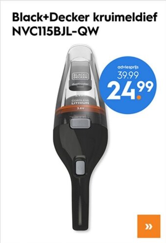 Blokker Black+Decker kruimeldief NVC115BJL-QW aanbieding