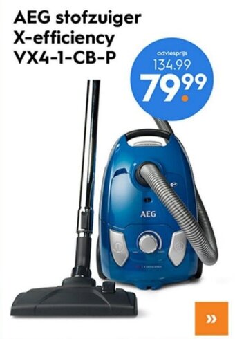 Blokker AEG stofzuiger X-efficiency VX4-1-CB-P aanbieding