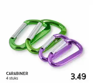 Xenos Carabiner 4 Stuks aanbieding