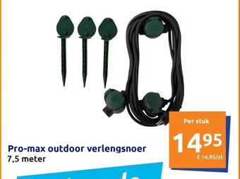 Action Pro-max outdoor verlengsnoer 7,5 meter aanbieding