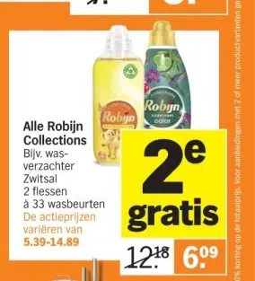 Albert Heijn Alle robijn collections bijv. wasverzachter zwitsal aanbieding