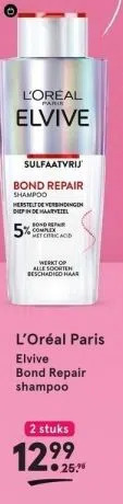 Etos L'oréal paris elvive bond repair shampoo aanbieding