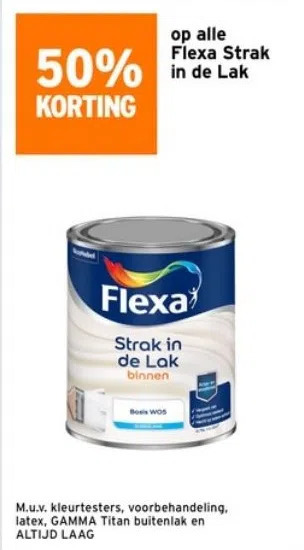 GAMMA Op alle flexa strak in de lak aanbieding