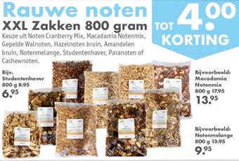 Gezond & Wel Rauwe noten xxl zakken 800 gram aanbieding