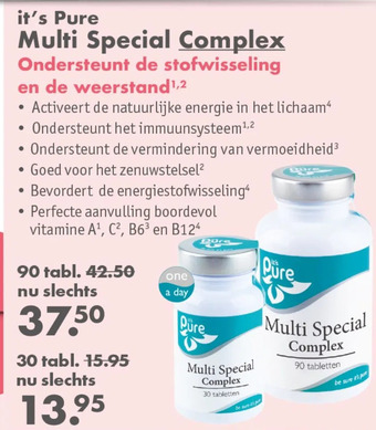 Gezond & Wel It's pure multi special complex aanbieding
