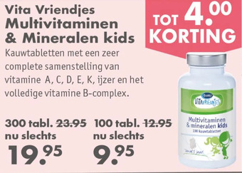 Gezond & Wel Vita vriendjes multivitaminen & mineralen kids aanbieding