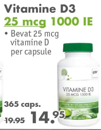 Gezond & Wel Vitamine d3 25 mcg 1000 ie aanbieding