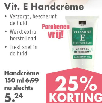 Gezond & Wel Vit. e handcrème aanbieding