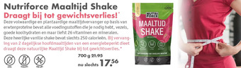 Gezond & Wel Nutriforce maaltiid shake aanbieding