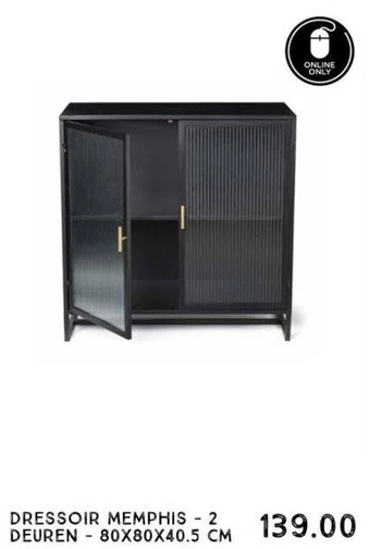 Xenos Dressoir memphis - 2 deuren - 80x80x40.5 cm aanbieding