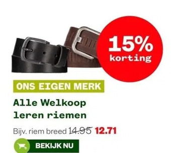 Welkoop Leren riemen aanbieding