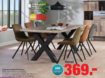 Budget Home Store Eetkamerstoel Bliss 160x90x77 cm aanbieding
