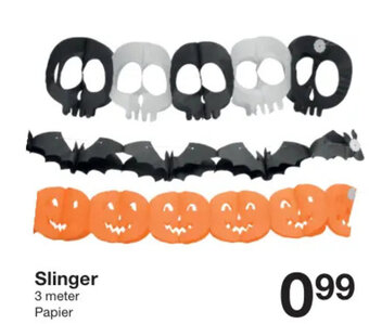 Zeeman Slinger 3 meter Papier aanbieding