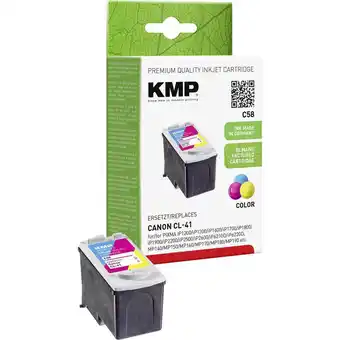 Conrad Kmp inkt vervangt canon cl-41 compatibel cyaan, magenta, geel c58 1501,4030 aanbieding