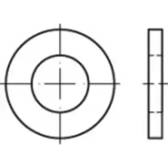 Conrad Toolcraft onderlegringen iso 8745 staal galvanisch verzinkt 10 stuk(s) to-5437281 aanbieding