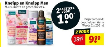 Kruidvat Kneipp en kneipp men m.u.v. mini's en geschenksets. aanbieding